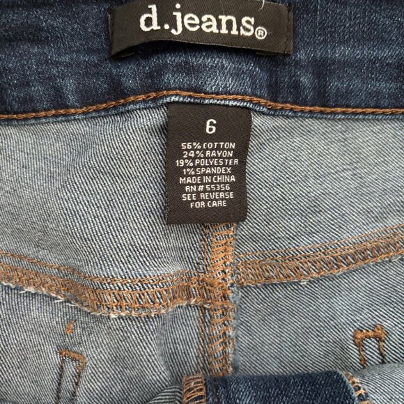 Womens D. Jeans Capri Size 6 Jeans Ankle Cropped Bottom Cuff Stretch Pants - Picture 4 of 5